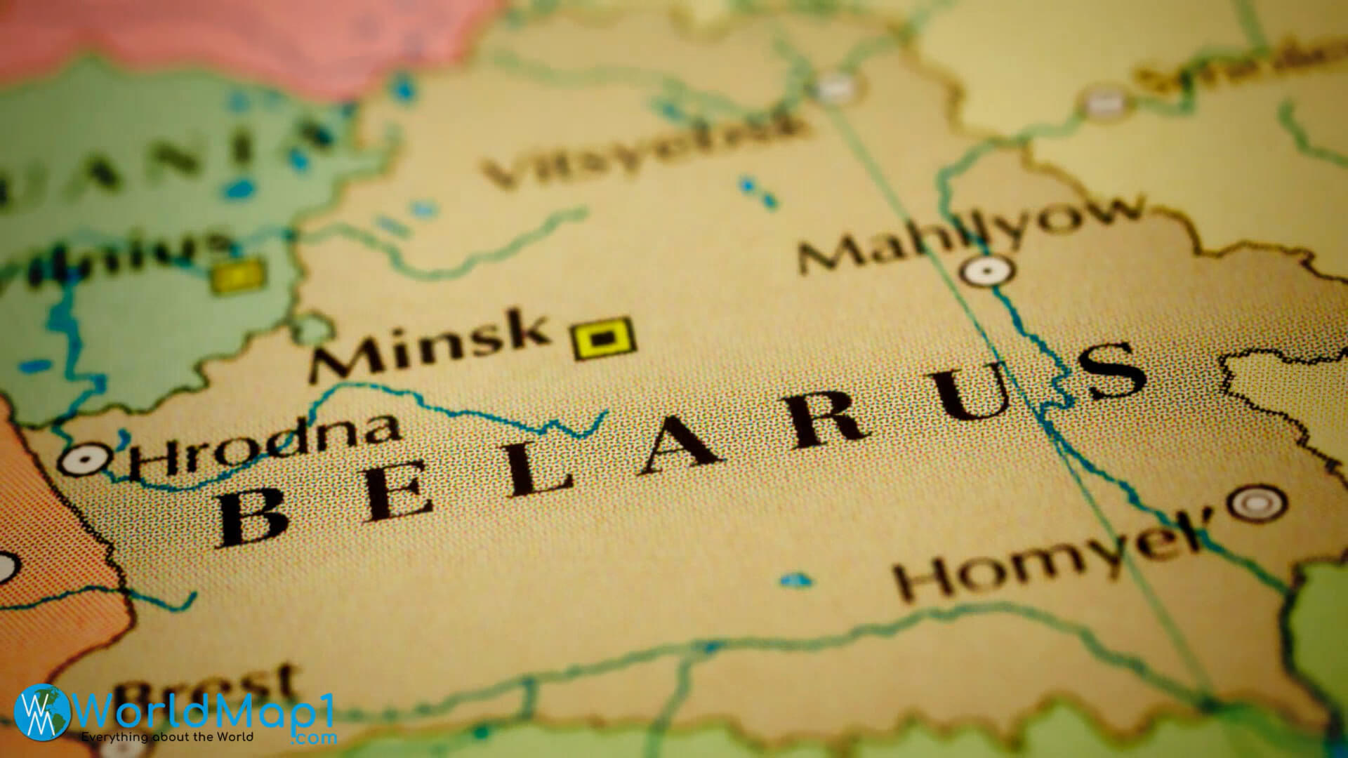 Carte de Minsk et de la Bielorussie